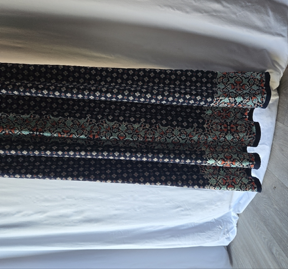 Max Studio Navy and Teal Patterned Maxi Dress - Picture 3 of 4